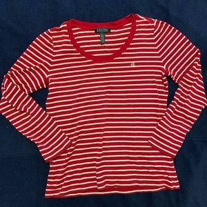 Ralph lauren classic stripped long sleve tee